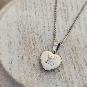Heart Pendant Necklace (Stamped)